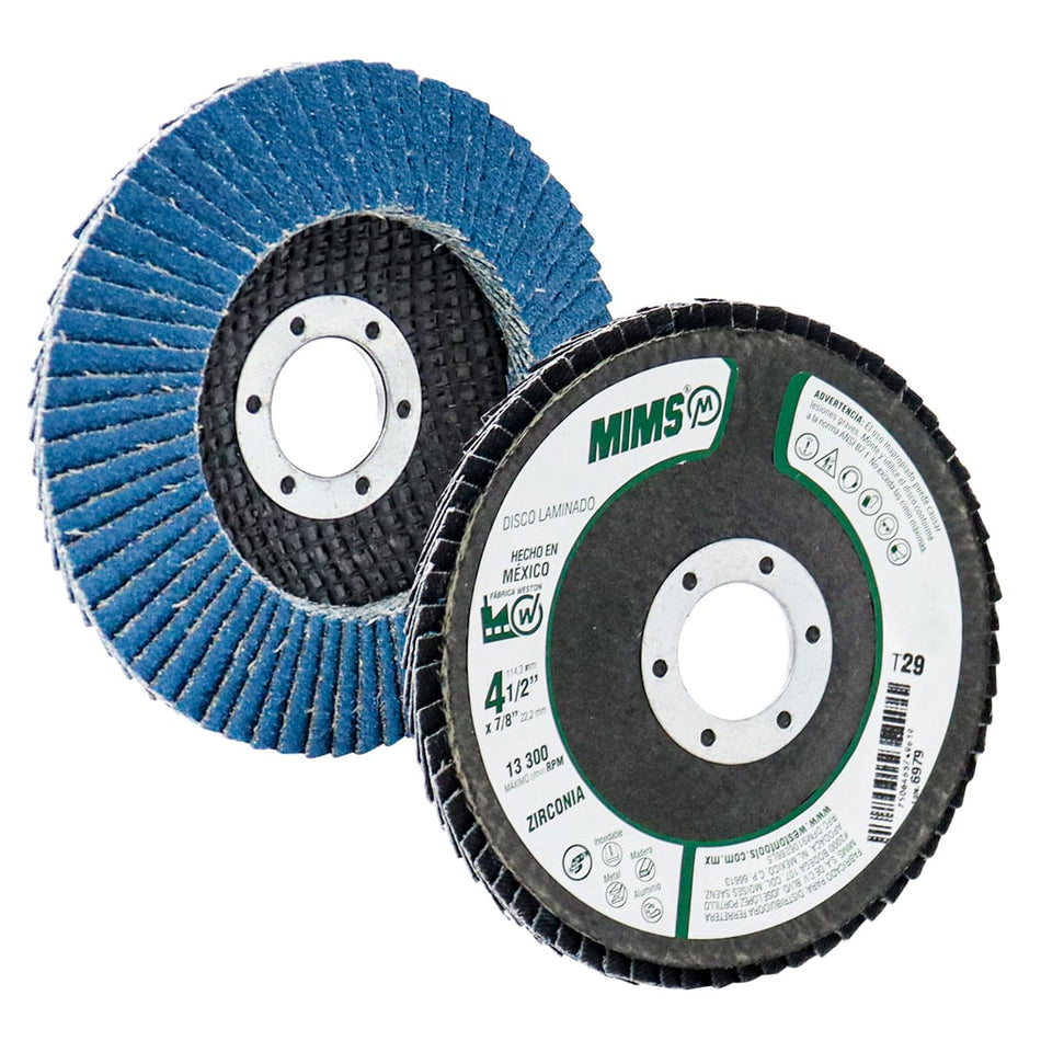 DISCO LAMINADO MIMS 4-1/2" X 7/8" G60 (Z