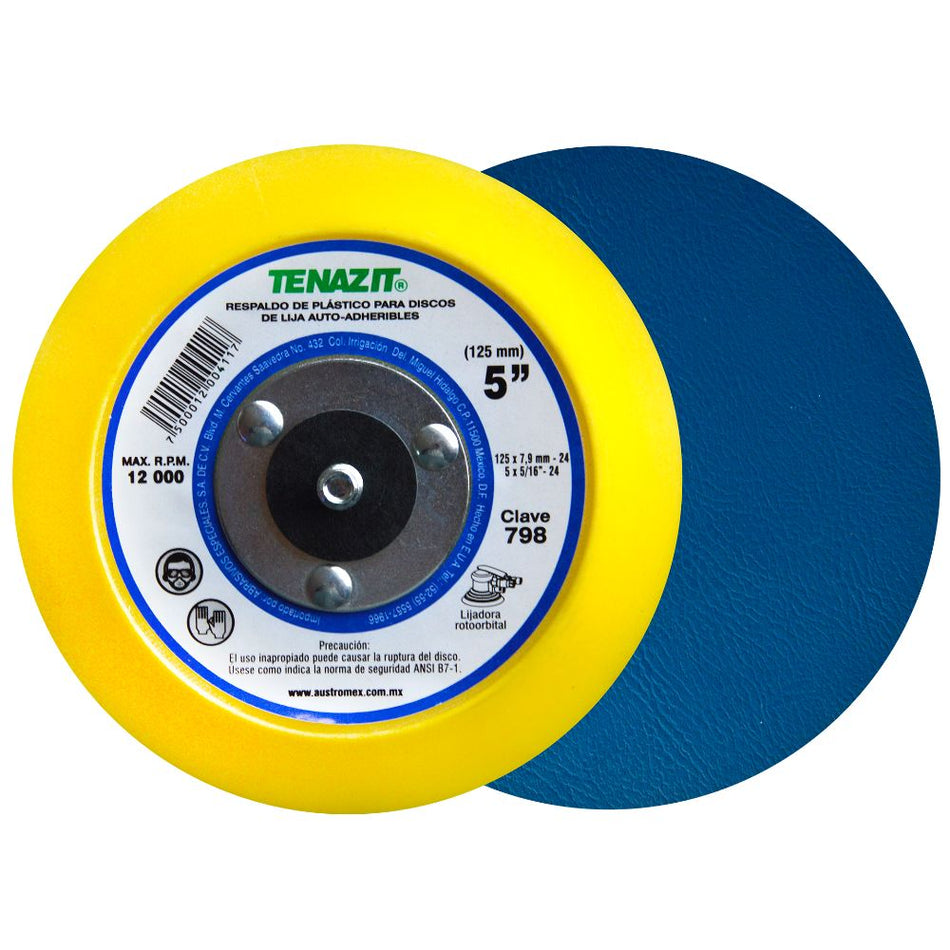 Respaldo para montar discos de lija de 5