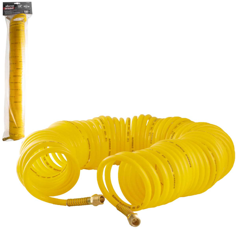 MANGUERA P/AIRE D/PE TIPO RESORTE AMARIL