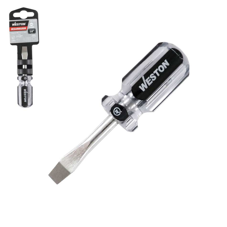 DESARMADOR TIPO TROMPO PLANO 1/4 X 1-1/2