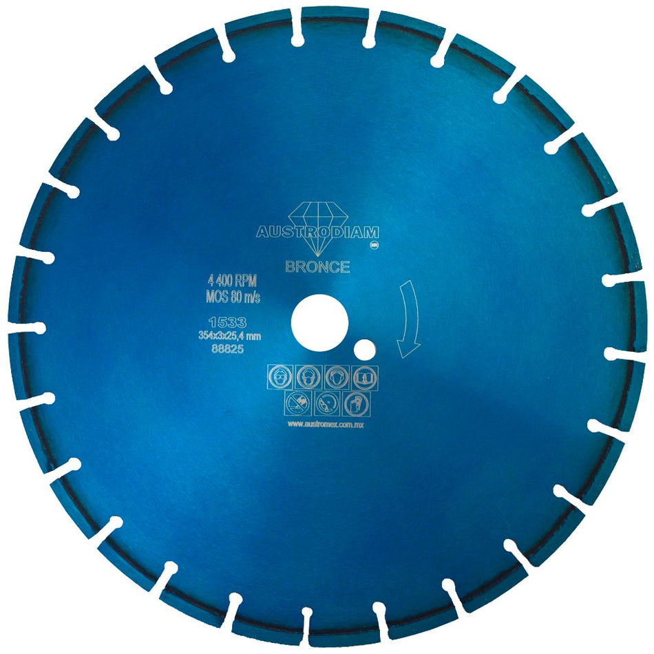 Disco de diamante de 350 x 3.0 x 25.4 mm