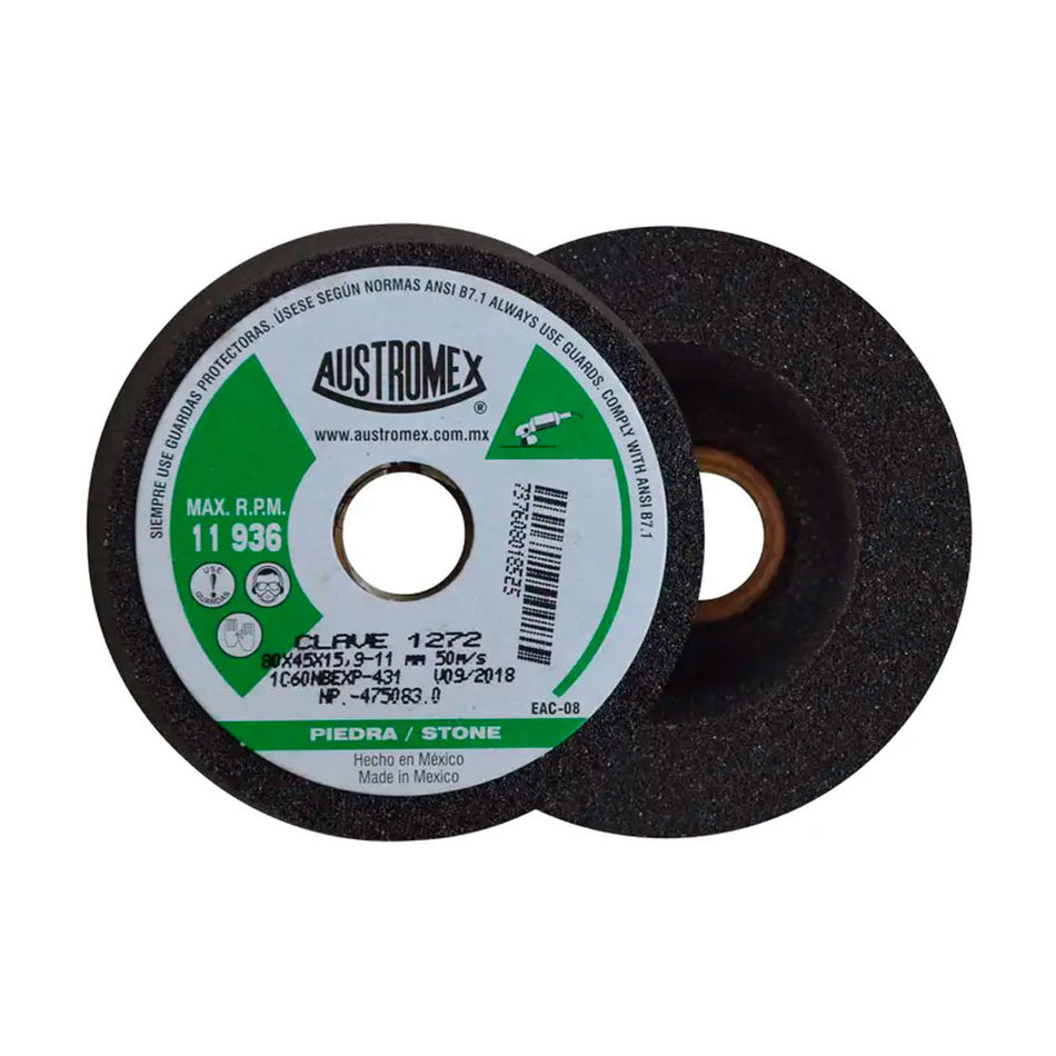 Copa abrasiva de 80 x 45 x 15.9-11 mm pa