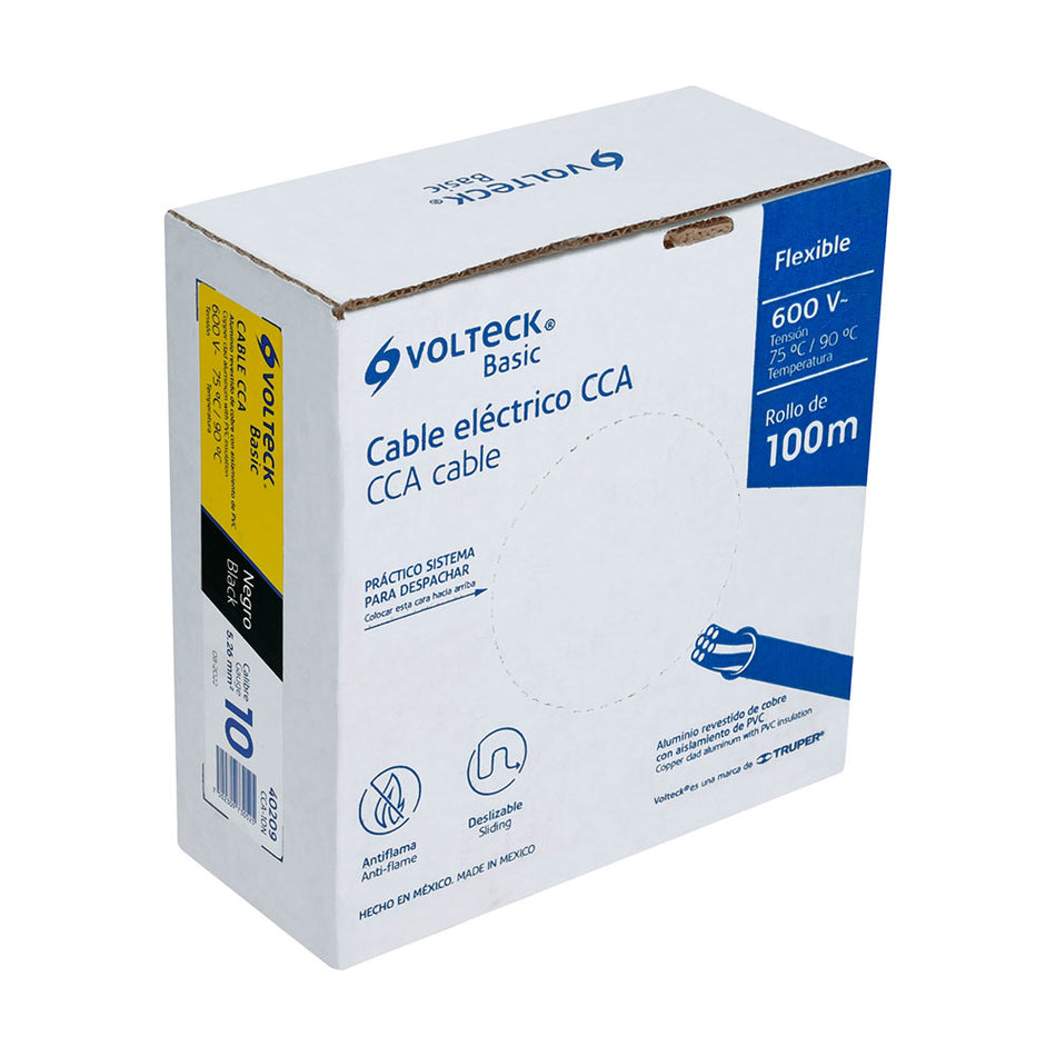 Rollo de 100 metros de cable THW CCA 10