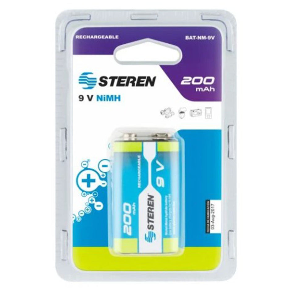 PILA RECARGABLE NiMH "9V" 200mAh