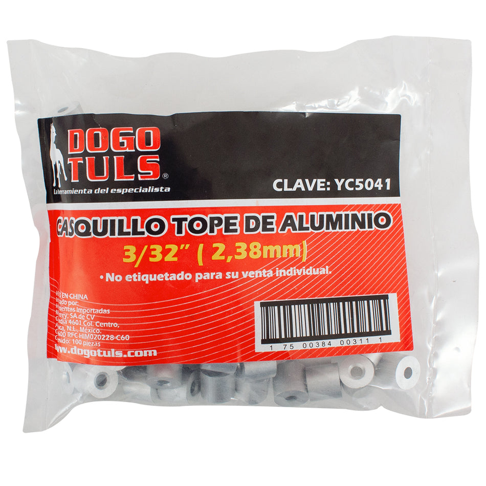CASQUILLO TOPE 3/32" ALUMINIO DOGOTULS YC5041