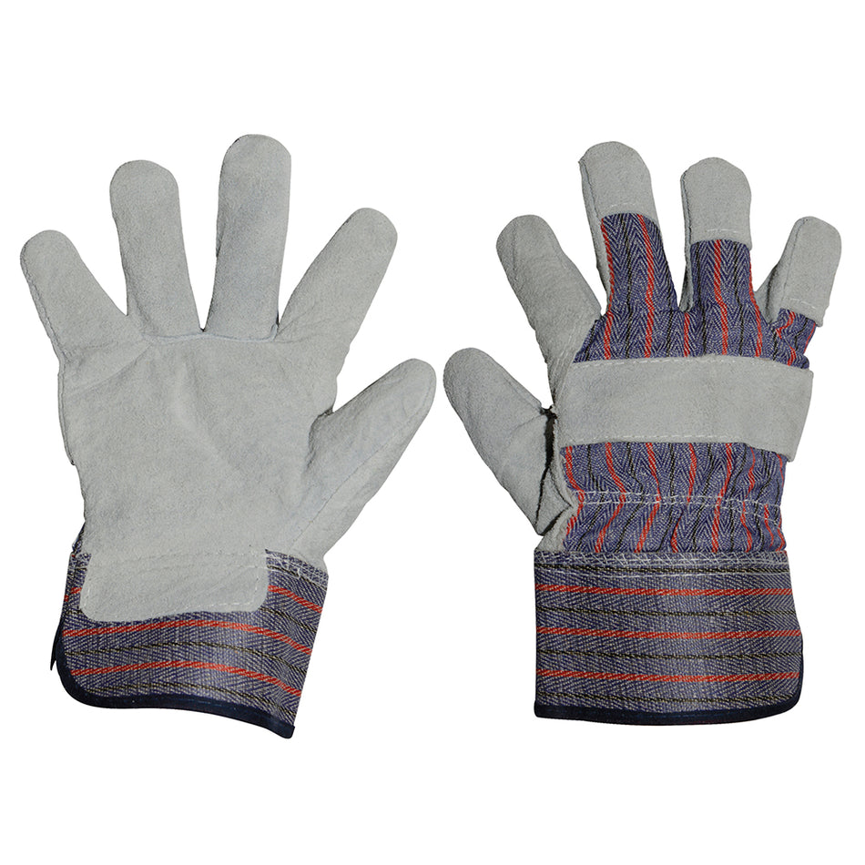 Guantes de carnaza y loneta unitalla Surtek 137388