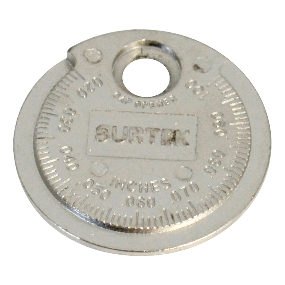 Calibrador tipo rampa para bujía 0.020" a 0.10" Surtek 107336
