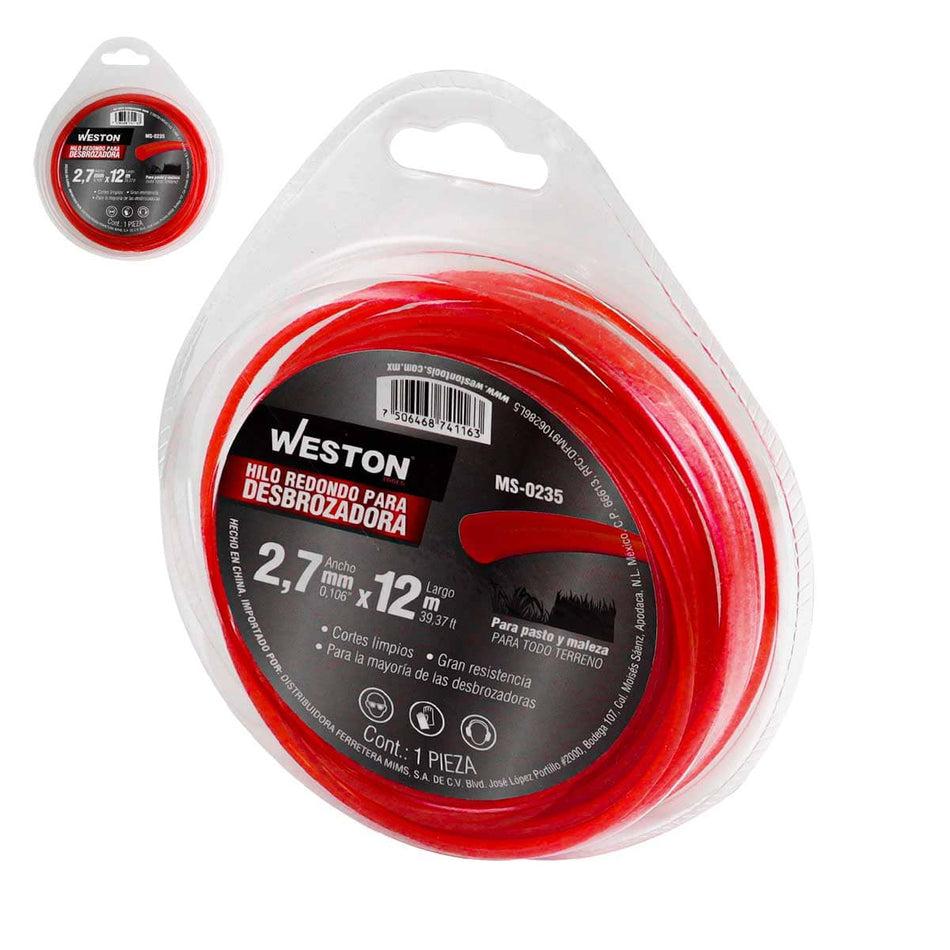 HILO REDONDO P/DESBROZADORA EN BLISTER 2