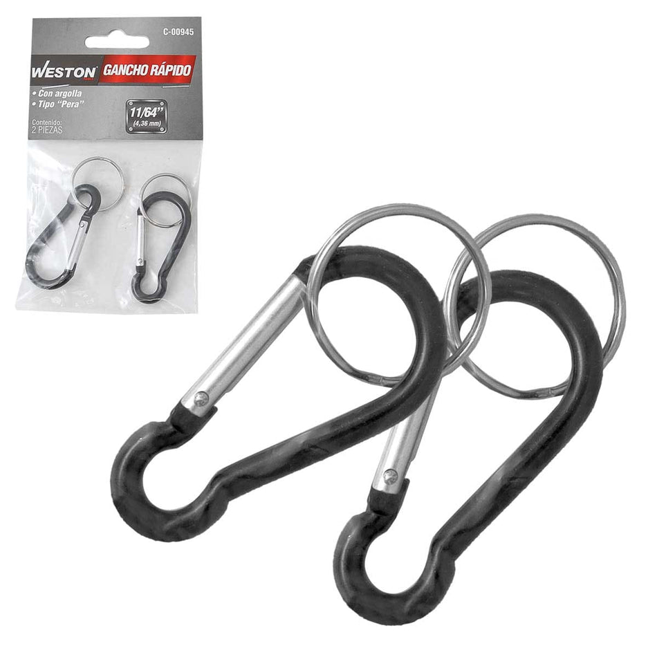 GANCHO RAPIDO C/ARGOLLA TIPO PERA 6MMX60