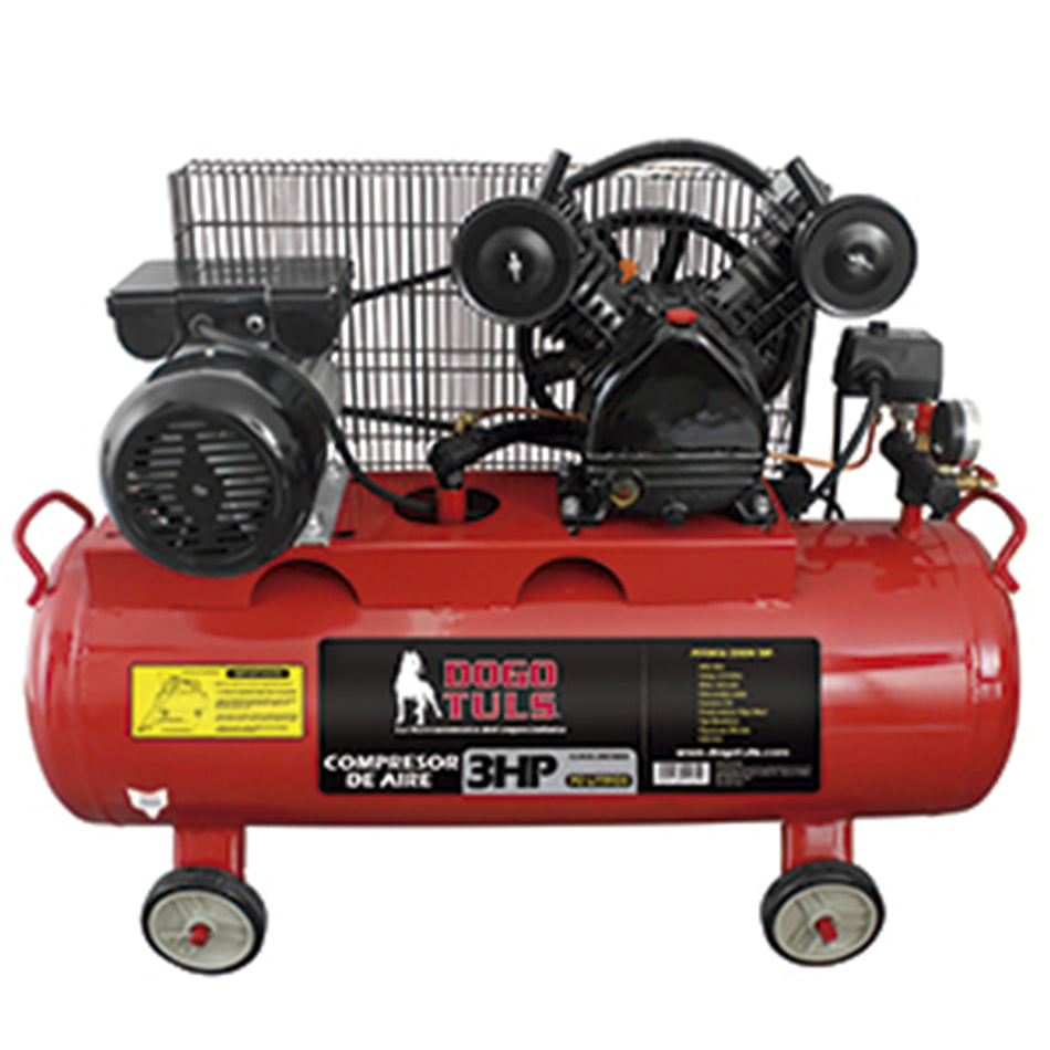COMPRESOR AIRE 3HP 70L BANDA COBRE DOGOTULS ZM7003
