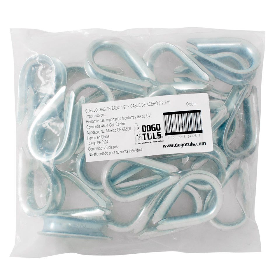 CUELLO GALVANIZADO 1/2" P/CABLE DE ACERO DOGOTULS SH5104