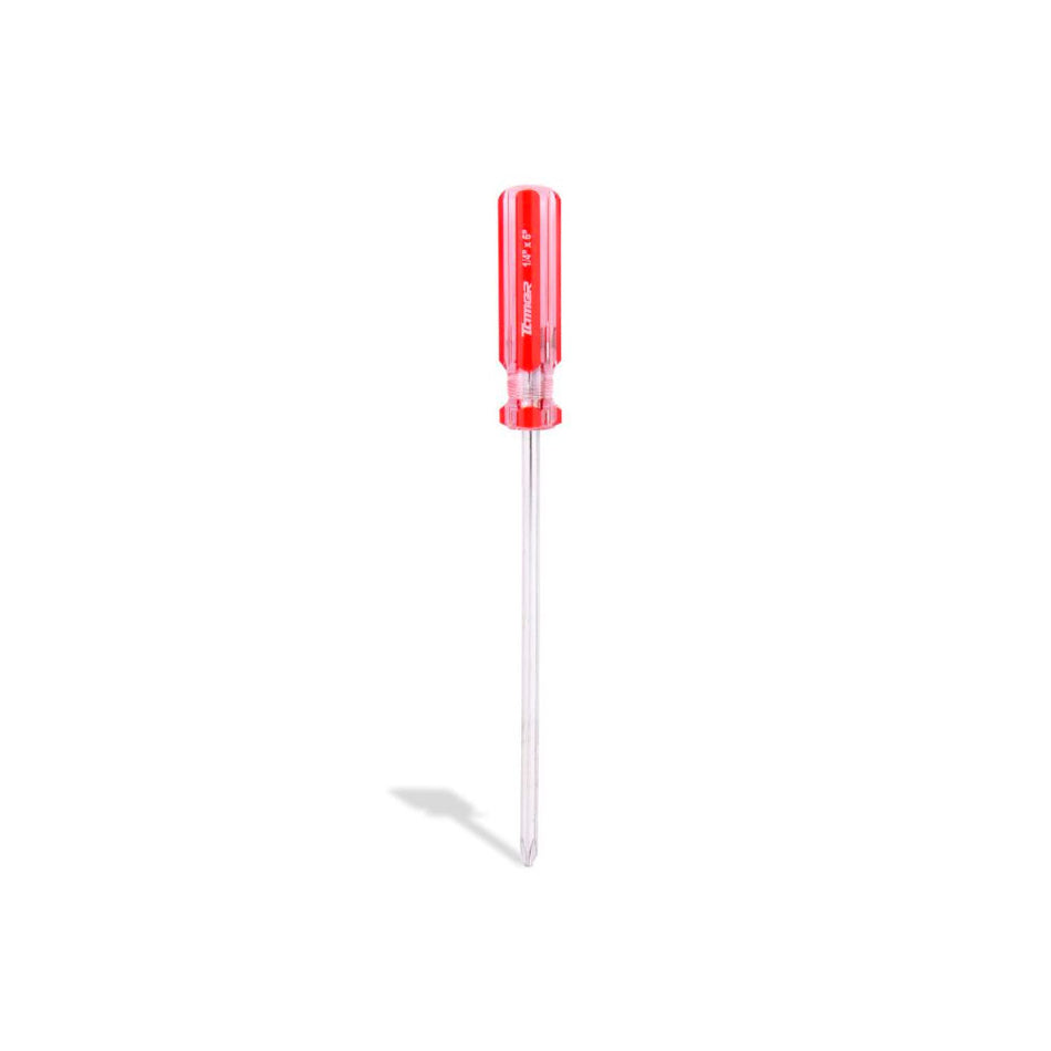 Desarmador cruz 1/4" x 6", barra acero c MIKELS DC-146