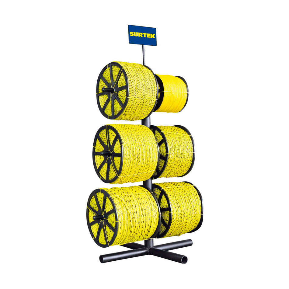 Exhibidor con cuerdas de polipropileno 90 x 91 x 186 cm, 9 piezas Surtek EXCUERDA