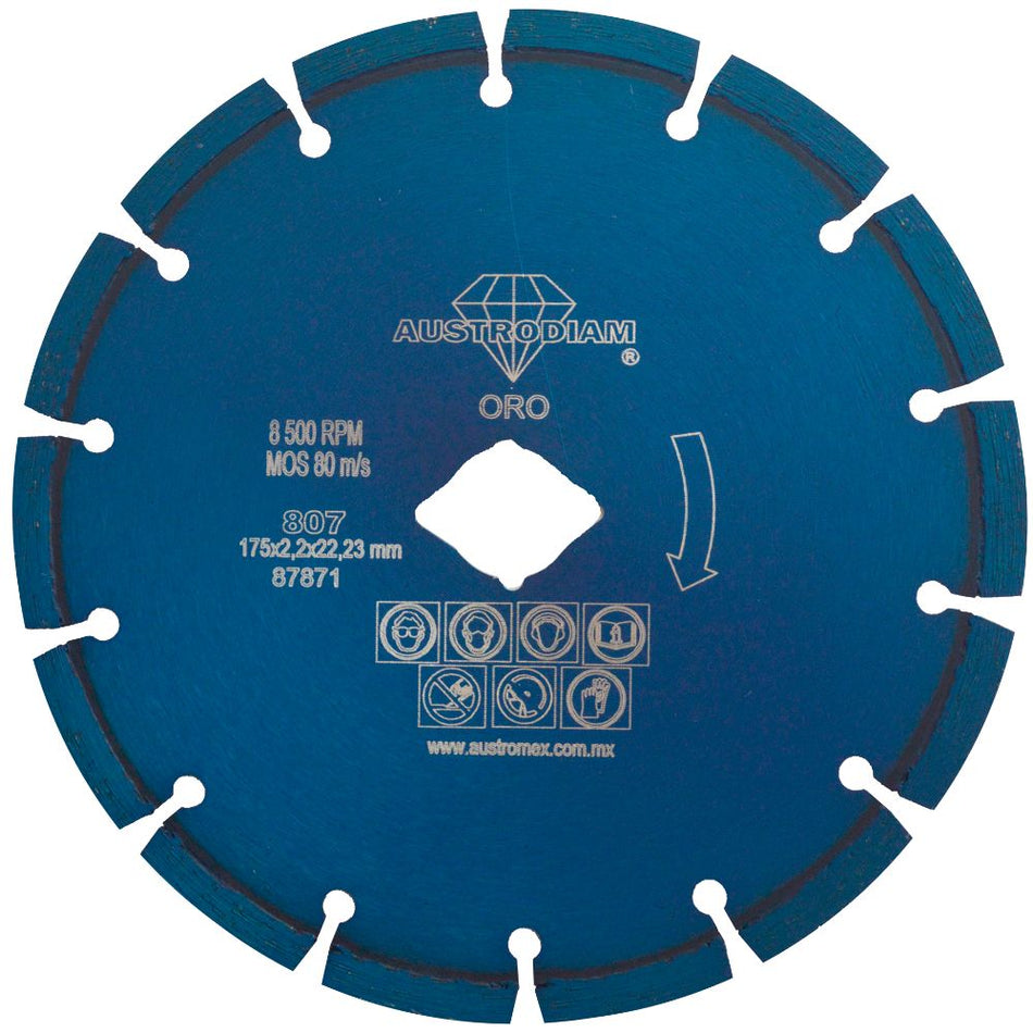 Disco de diamante de 180 x 2.5 x 22.23 m