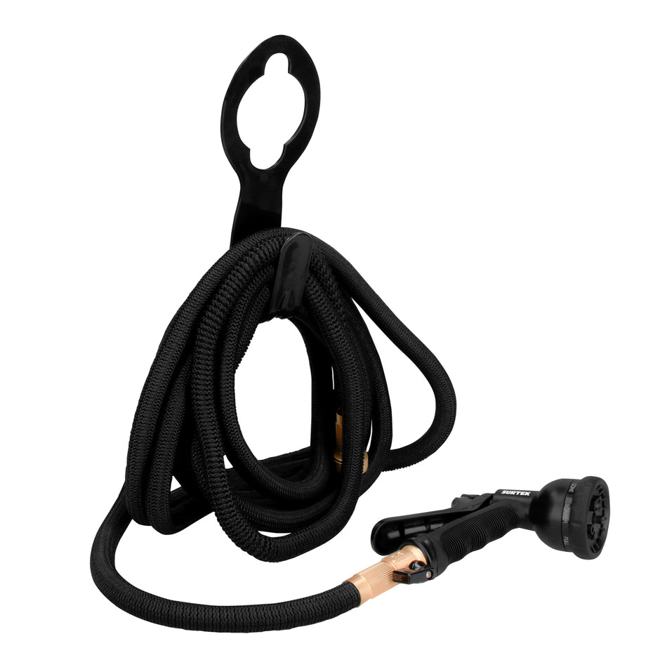 Manguera para jardín plana con pistola para riego 2 capas 3/4", 15 m Surtek MPP15
