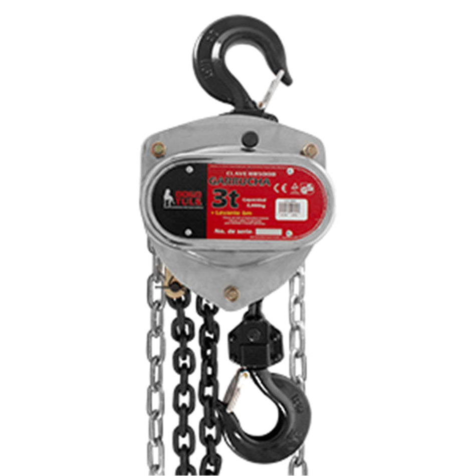 GARRUCHA CROMADA 3 TON X 10 M 4:1 DOGOTULS HB5022