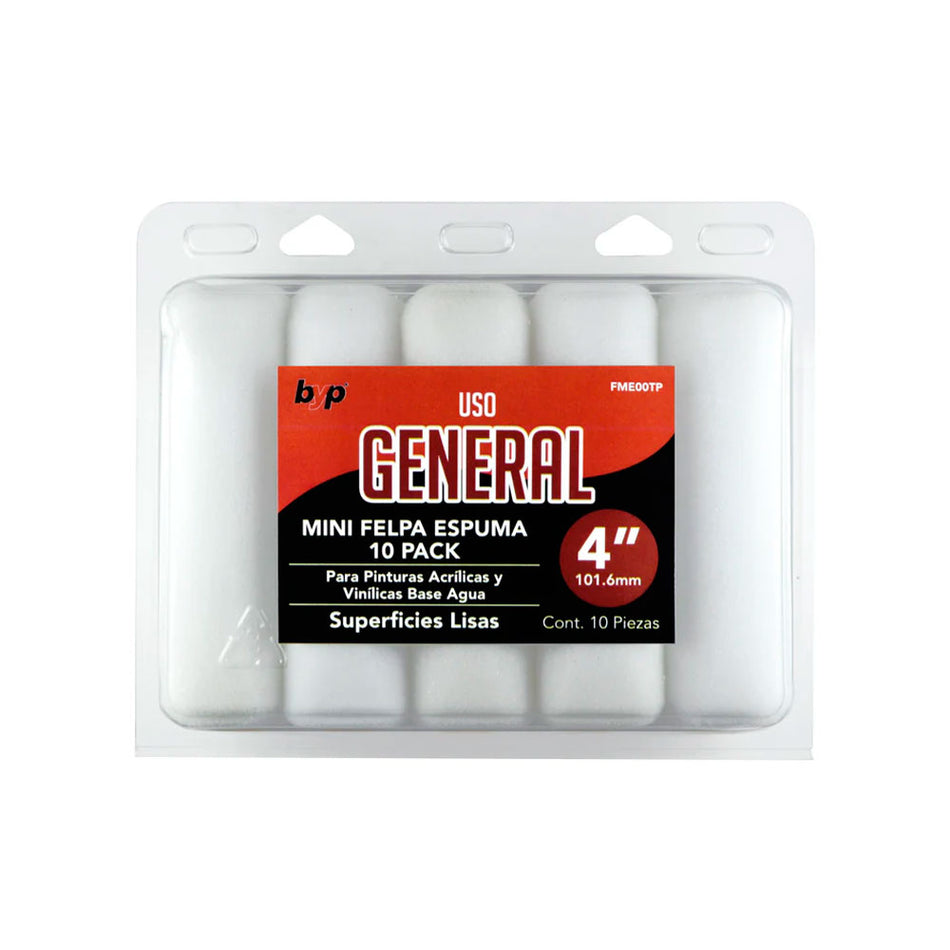 MINI FELPA 4" 10 PACK ESPUMA (TIPO FME2)
