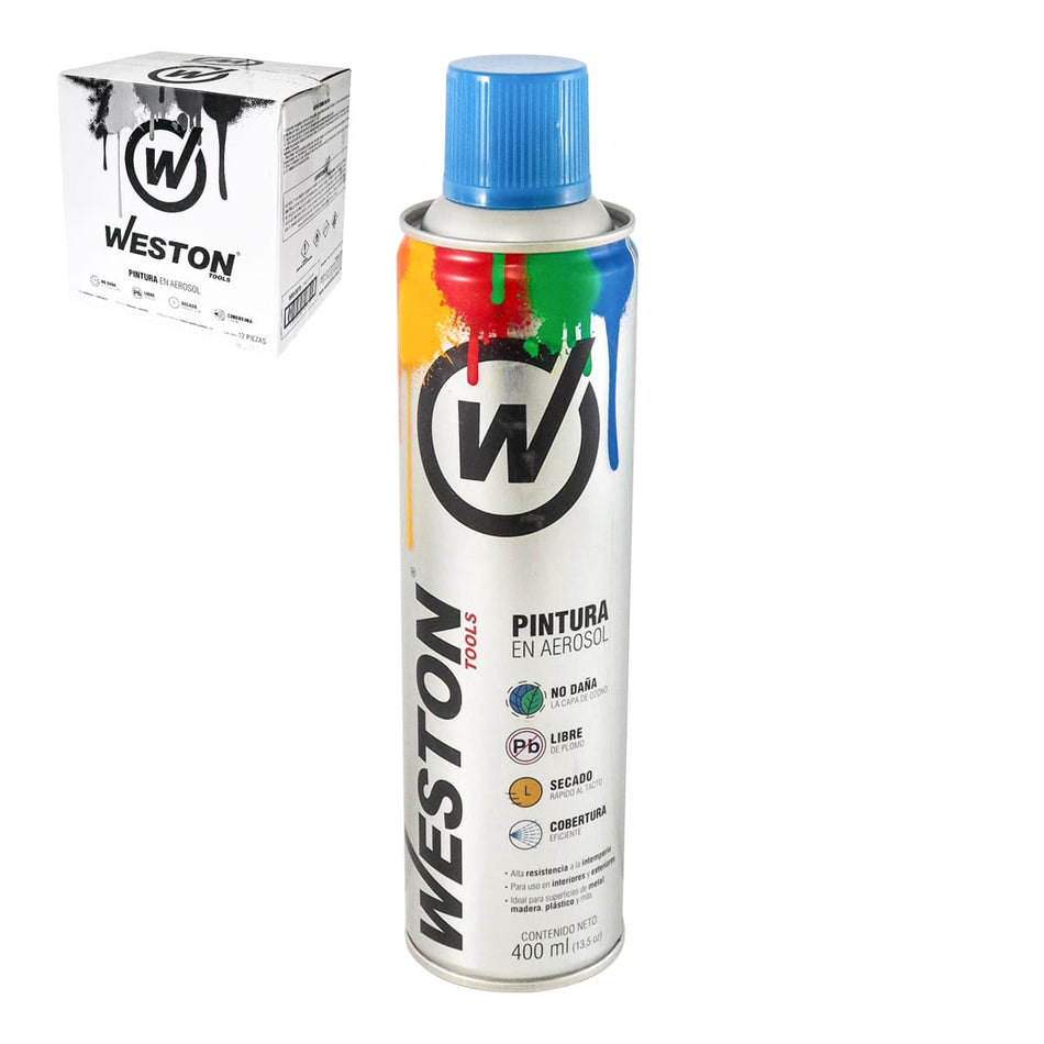 PINTURA AEROSOL AZUL 400ml (Precio x pie
