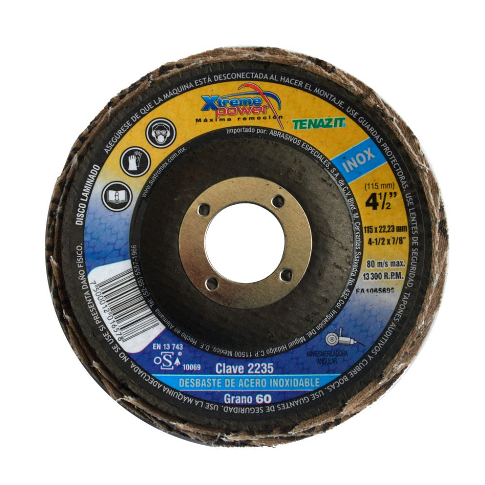 Disco laminado, especificación INOX POWE