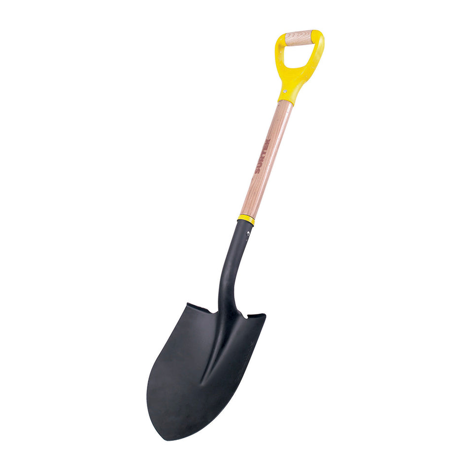 Pala con mango de madera con puño contractor grip, redonda Surtek 130600