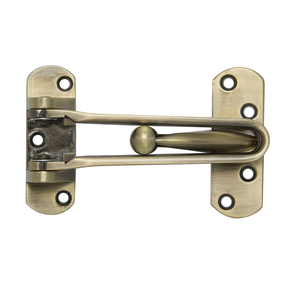 Pasador de seguridad para puerta abatible acabado latón antiguo Lock L044LAB