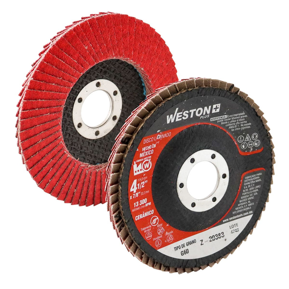 DISCO LAMINADO CERAMICO CON RESPALDO DE