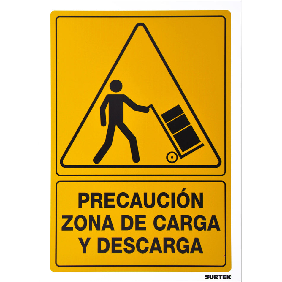Señal "Precaución zona de carga y descarga" Surtek SES26