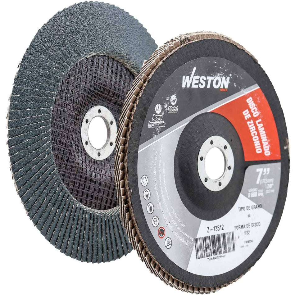 DISCO LAMINADO ZIRCONIO 7"X7/8" G80 (Pre