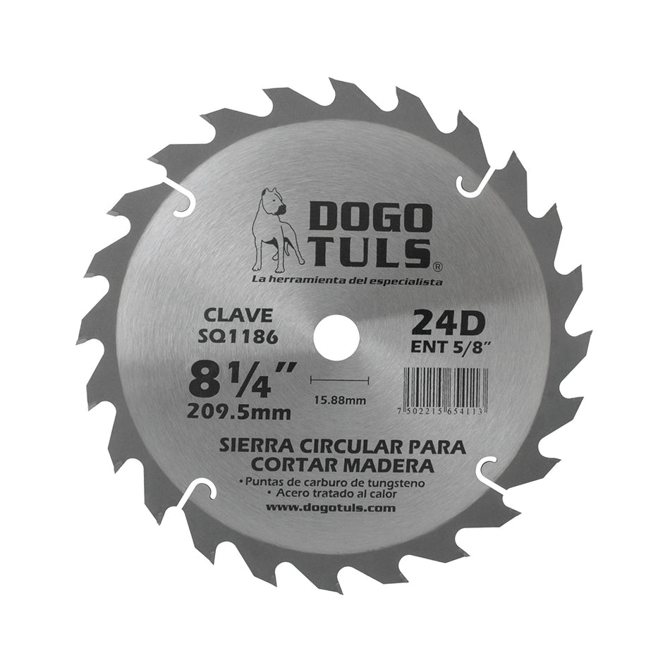 SIERRA CIRCULAR MADERA 8-1/4 24D ENT5/8" DOGOTULS SQ1186