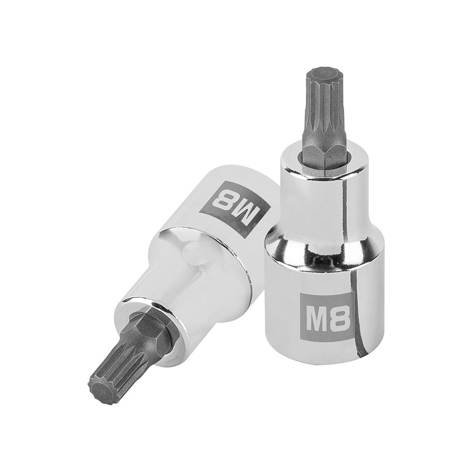 Dado punta corta bristol M8, cuadro 1/2'