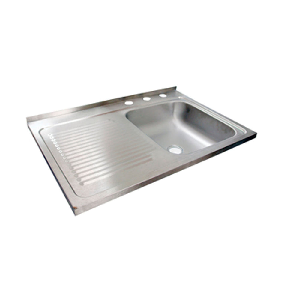 TARJA ACE.INOX ESC.IZQ 75X45 CM PROF.15C