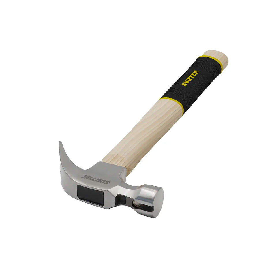 Martillo de uña curva pulido con mango de madera, 20 oz Surtek 416CG