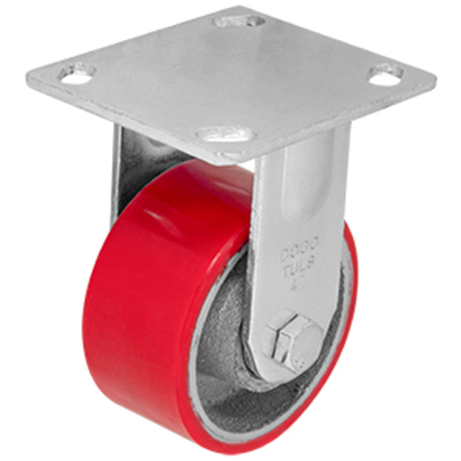 RODAJA FIERRO PU ROJO FIJA 4" DOGOTULS ZF5058