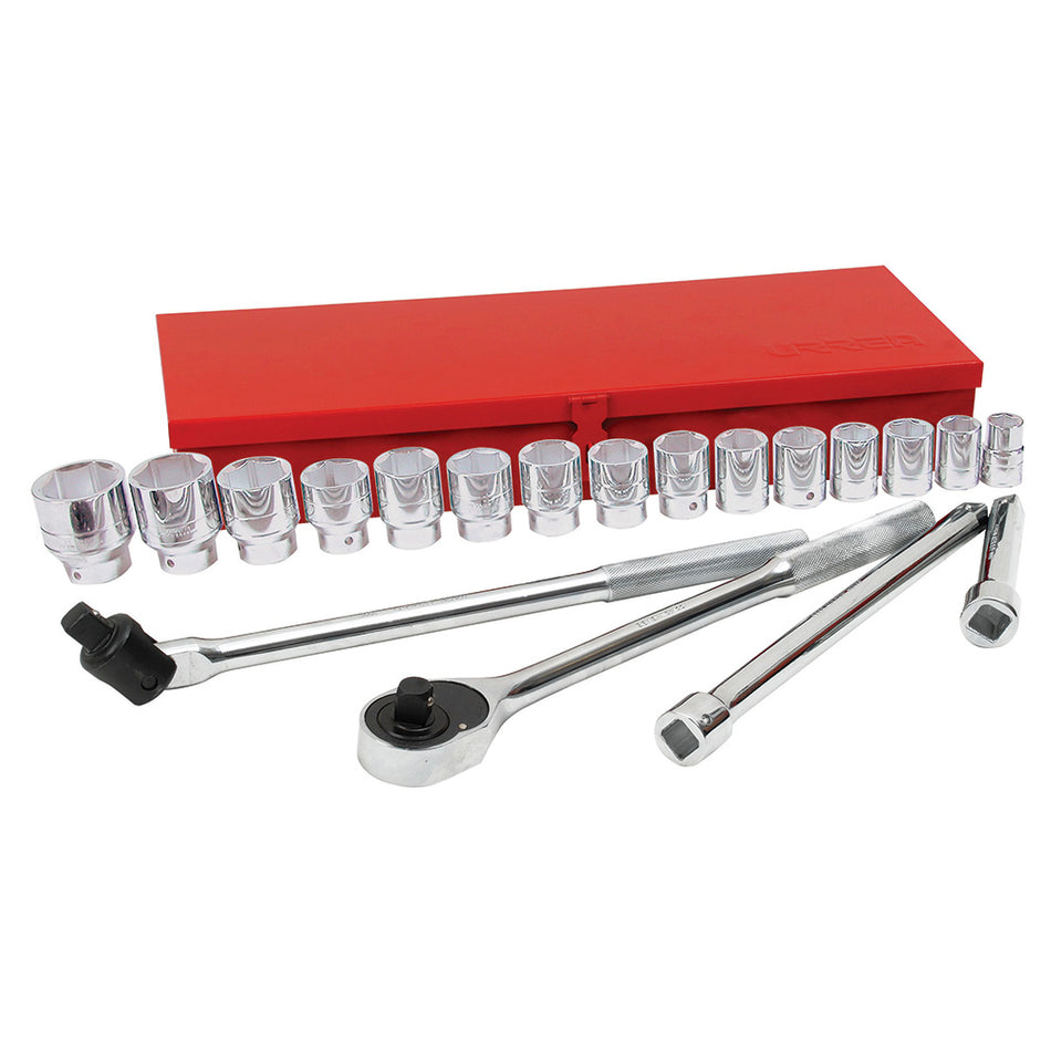 Juego de dados y accesorios cuadro de 3/4" métrico, 20 piezas Urrea 55200H