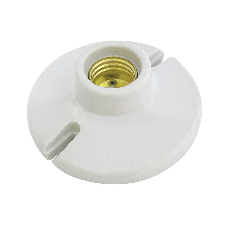 Portalámpara redonda de porcelana para techo 3", color blanco Surtek 136663
