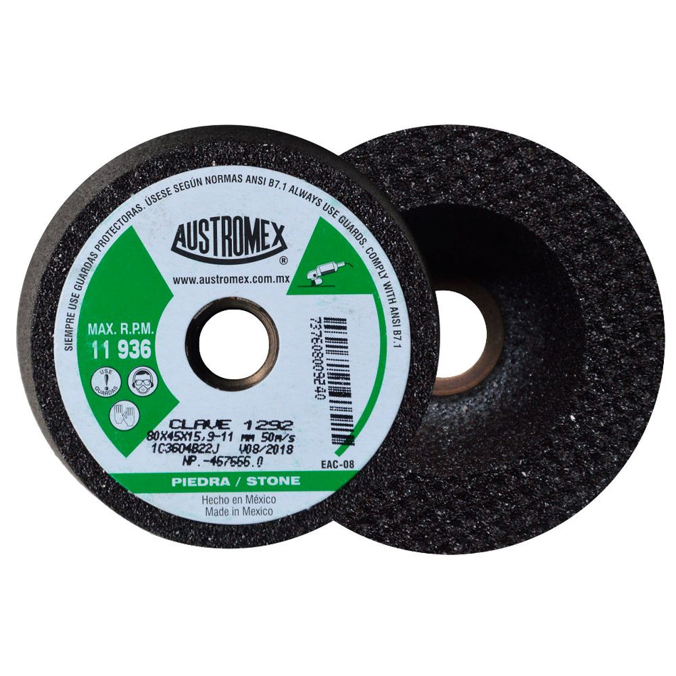 Copa abrasiva de 80 x 45 x 15.9-11H mm p