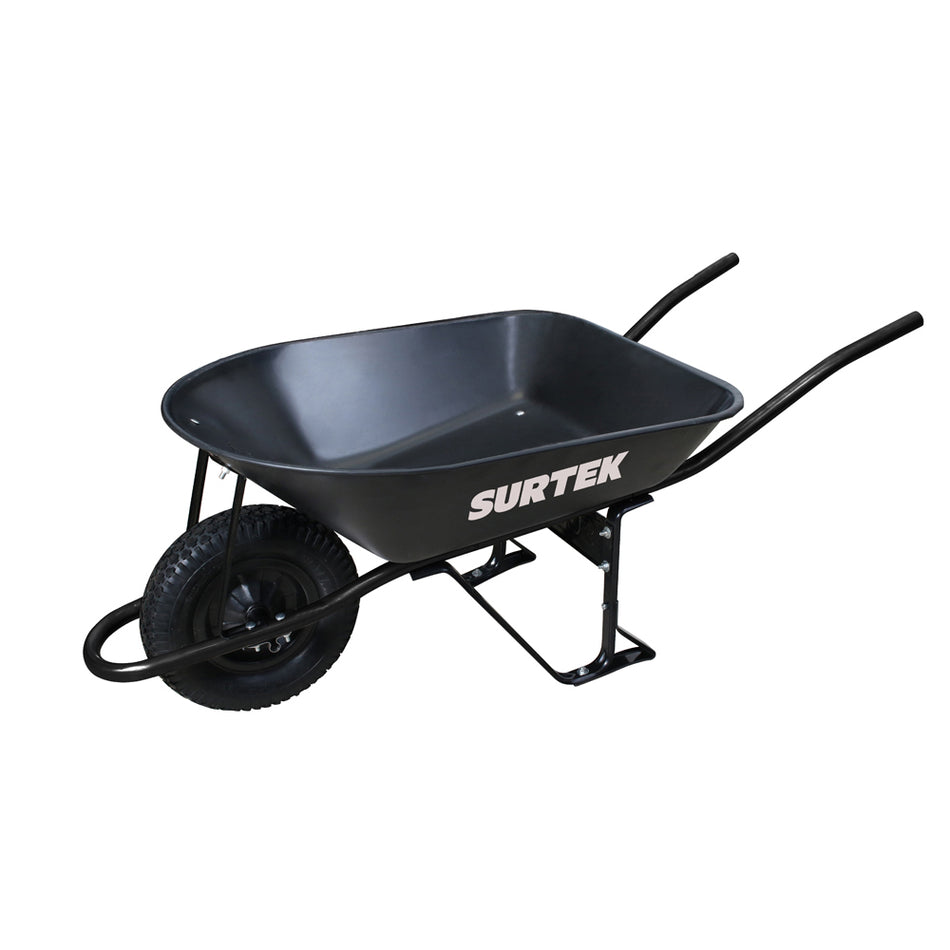 Carretilla reforzada con bastidor metálico 5.5 Ft3 llanta sólida de caucho Surtek CAT55S