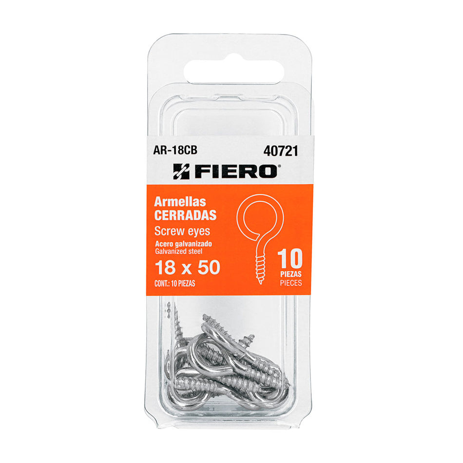 Blíster con 10 armellas cerradas de 18 x