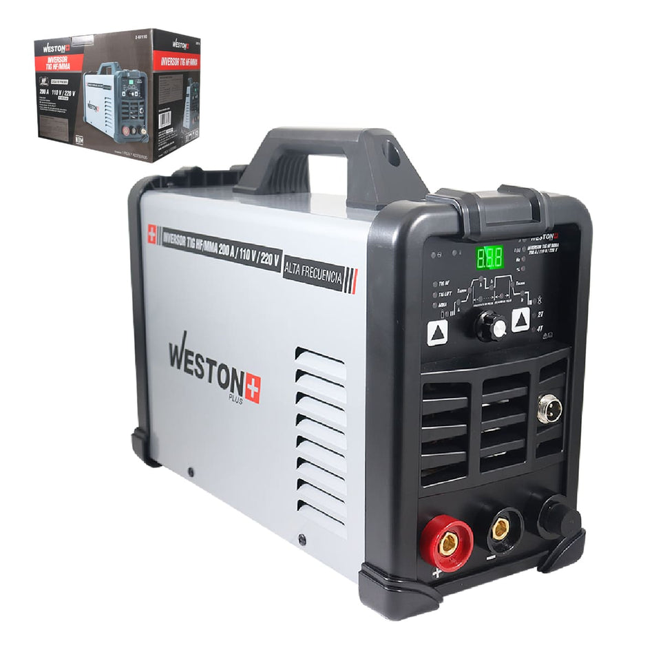 INVERSOR TIG HF/MMA 200A C/LCD DV 110V/2