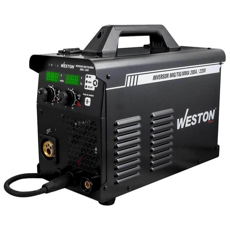 INVERSOR MIG/TIG/MMA 200AMP 220V 1 FASE
