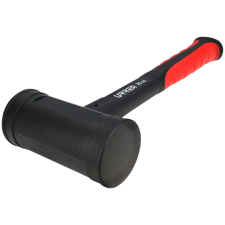 Mazo de golpe seco tapas fijas con mango Rubber grip de 11-31/32", 45 oz Urrea 1445FG