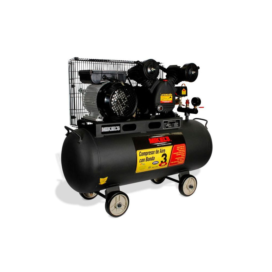 Compresor de aire 3 HP con banda (60 lts MIKELS CA-3HP60