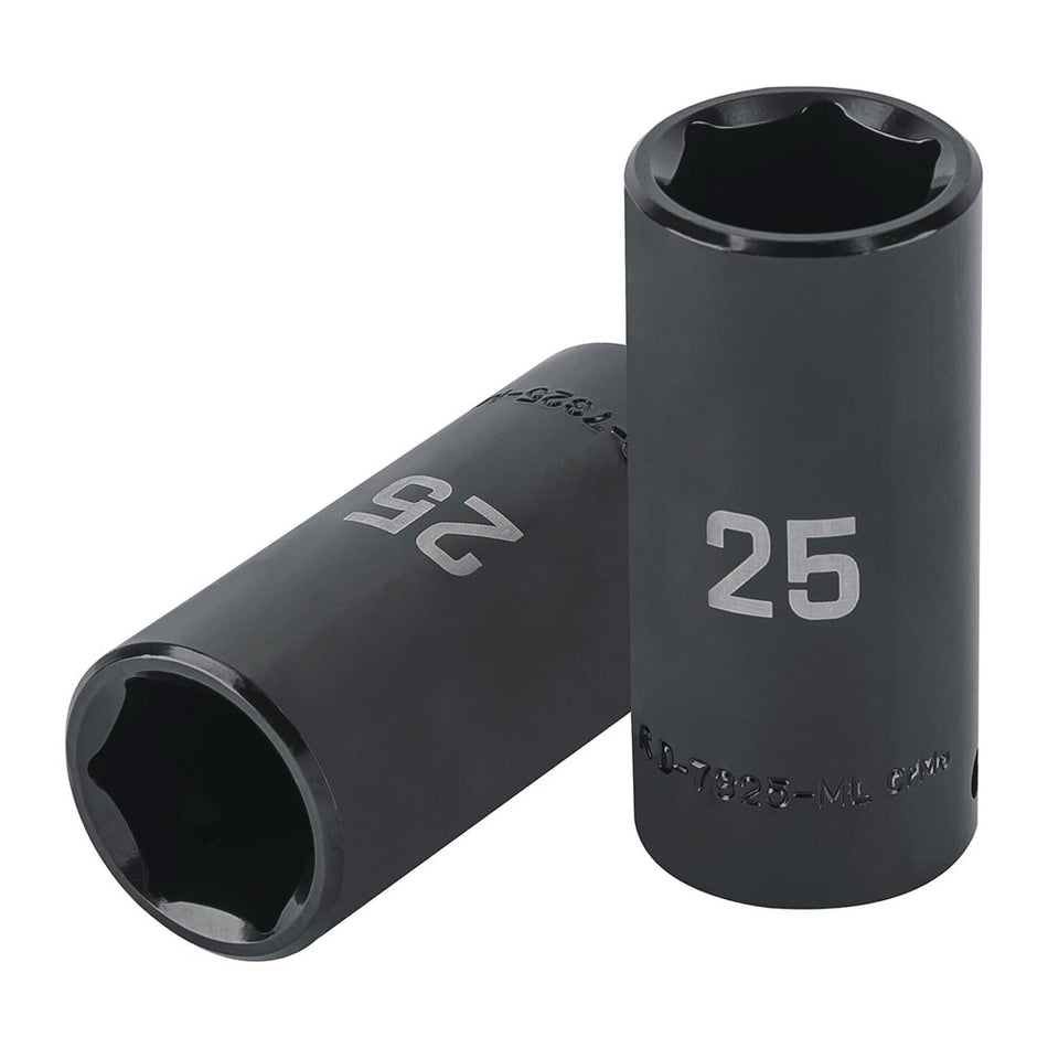 Dado largo impacto de 25 mm, 6 puntas, c