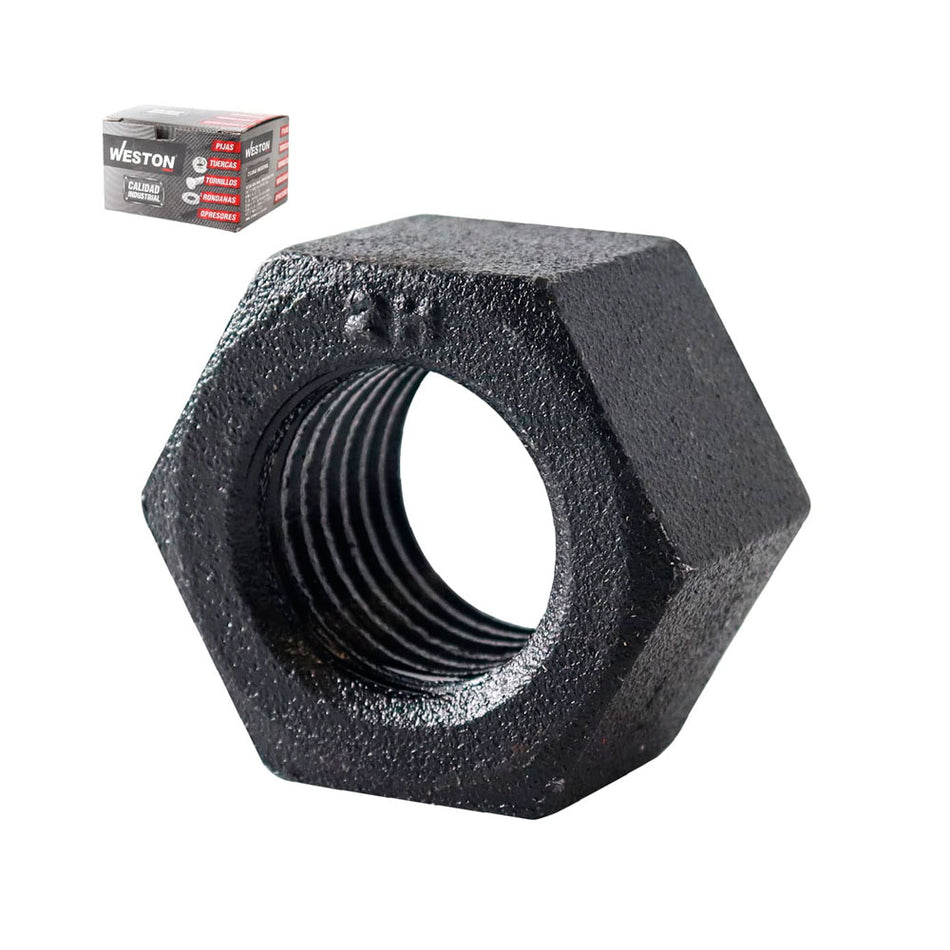 TUERCA HEX. GR. 2H NEGRA 1-1/2-6 (Precio
