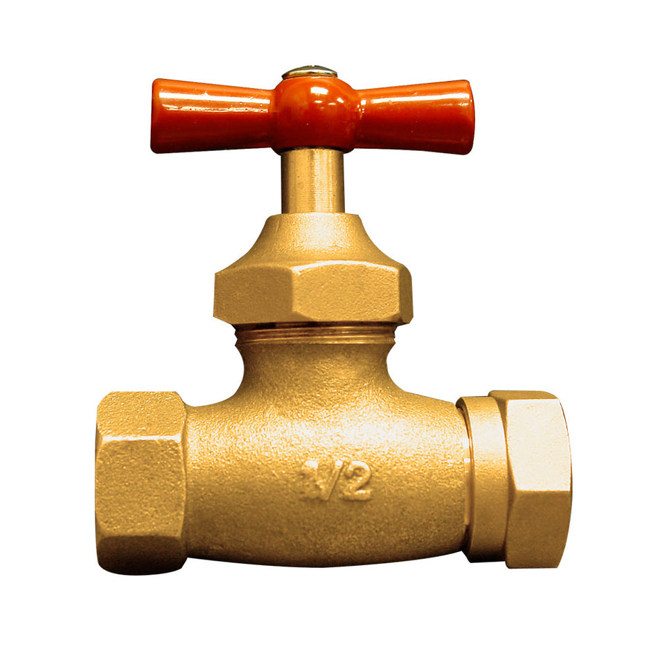 LLAVE D/PASO ESTOPERA CON TUERCA, RUGO