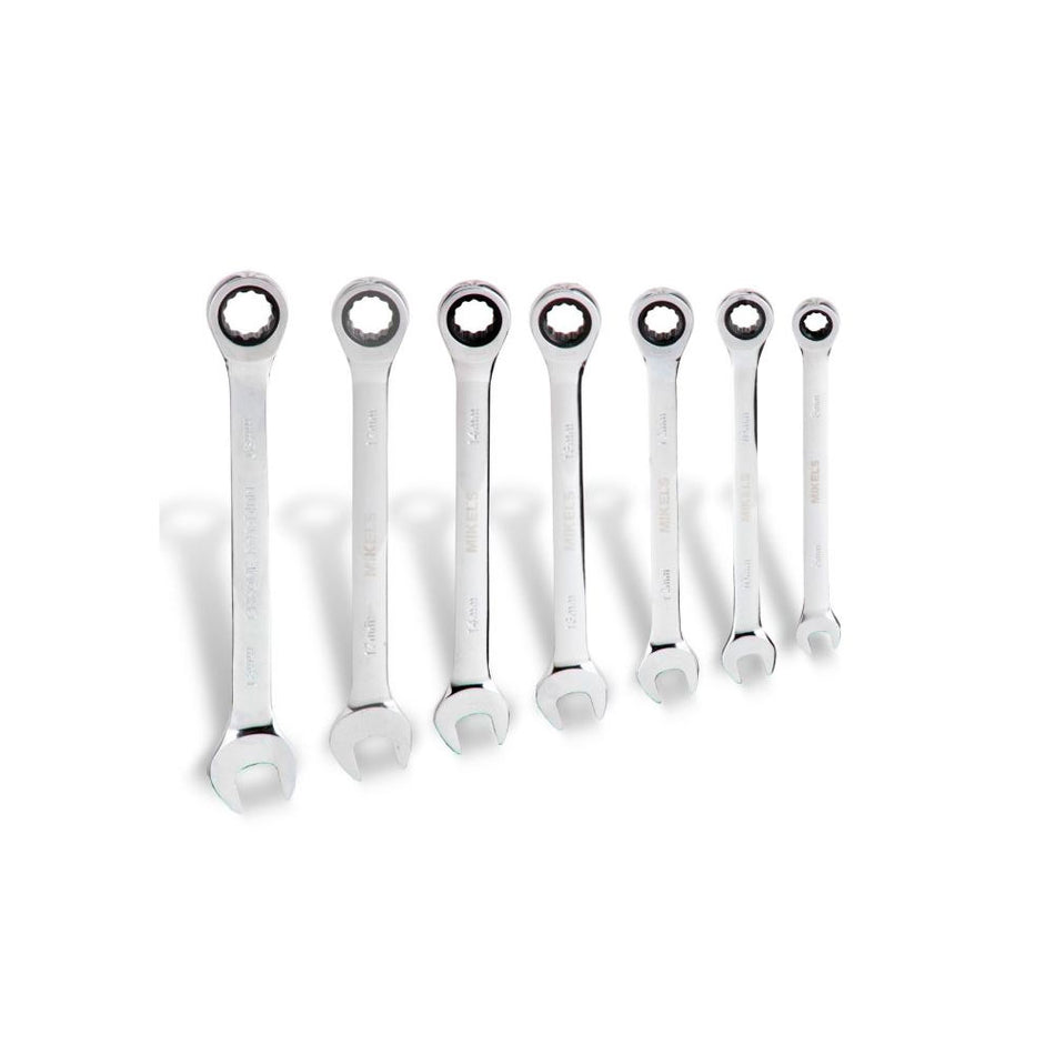 Llaves combinadas con matraca (set 7 pza MIKELS SLCM-7