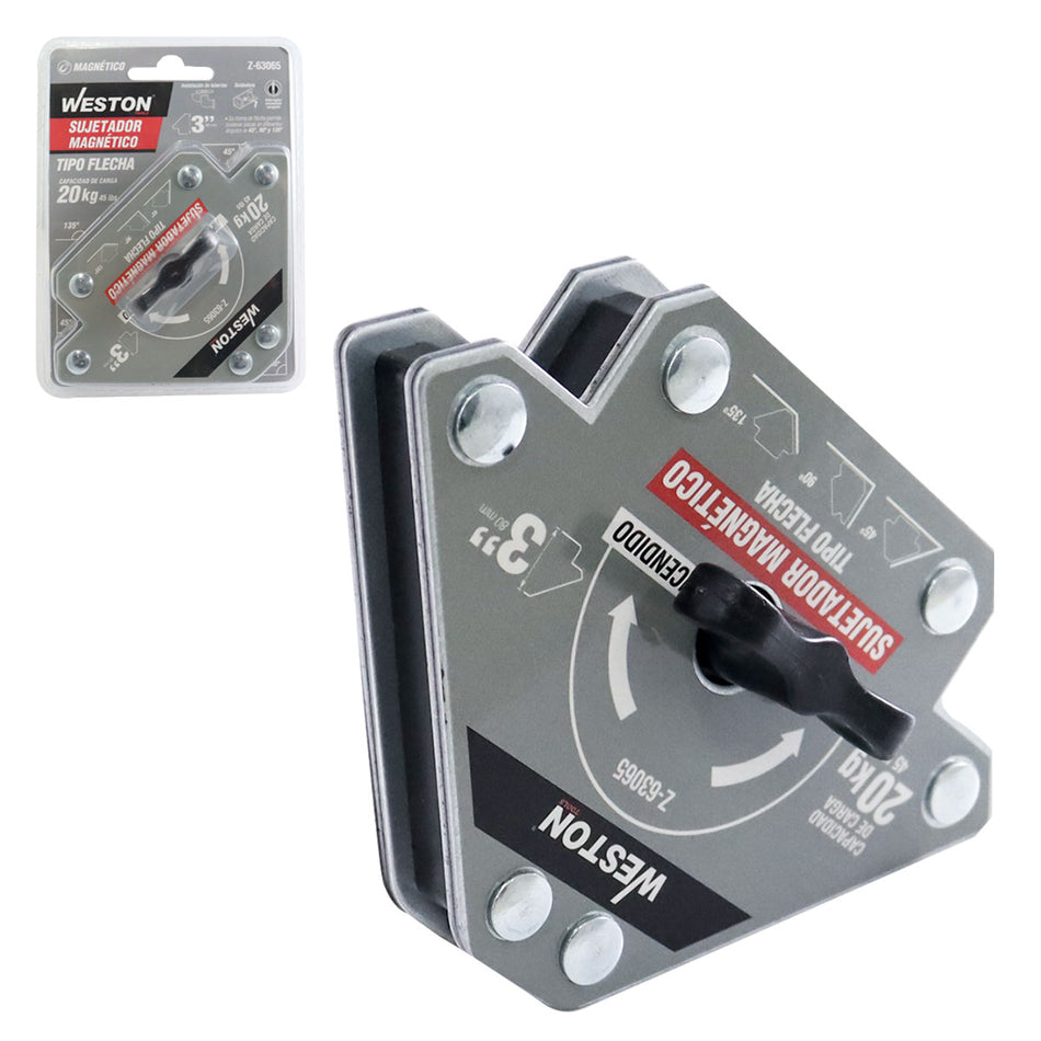 SUJETADOR MAGNETICO TIPO FLECHA P/SOLDAR