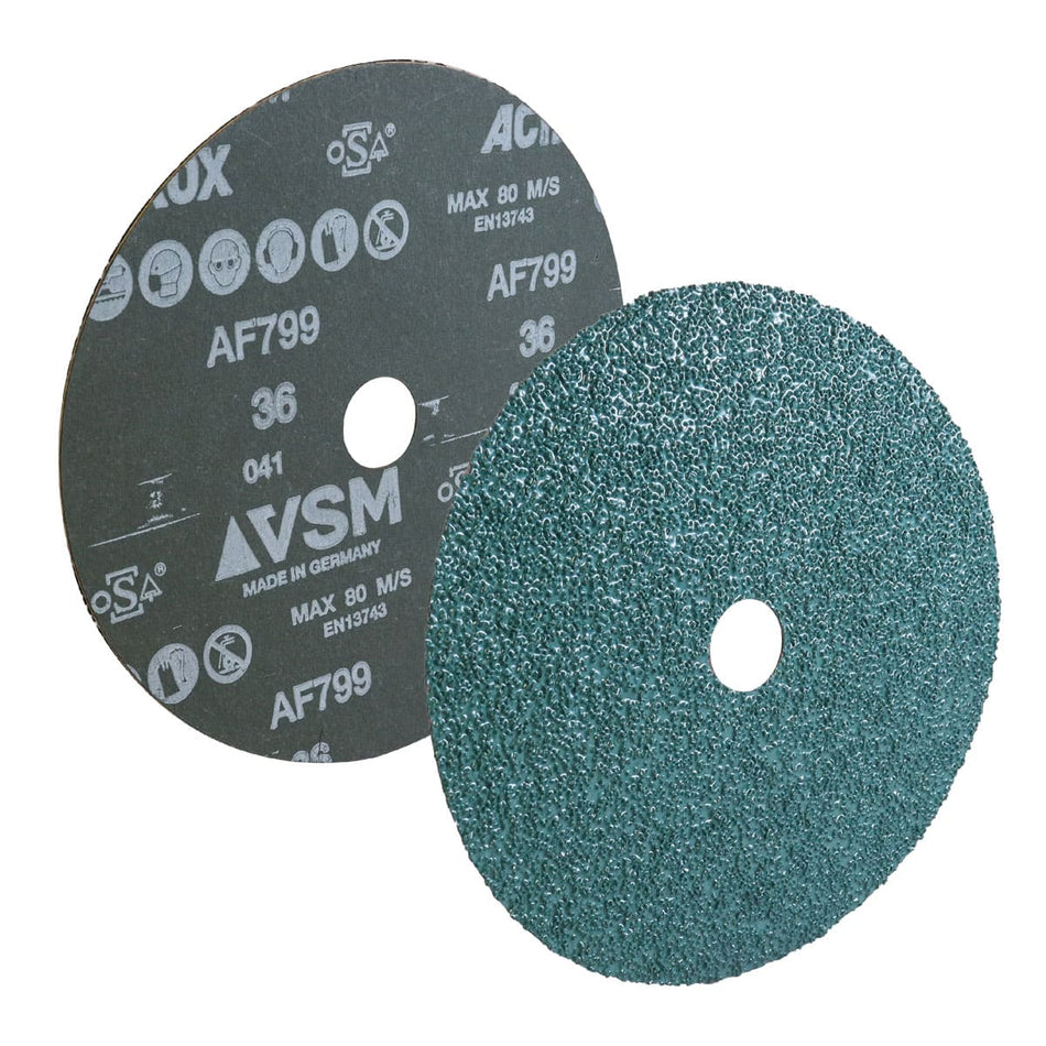 DISCO DE LIJA C36 BARRENO 4.5" X 7/8" AC