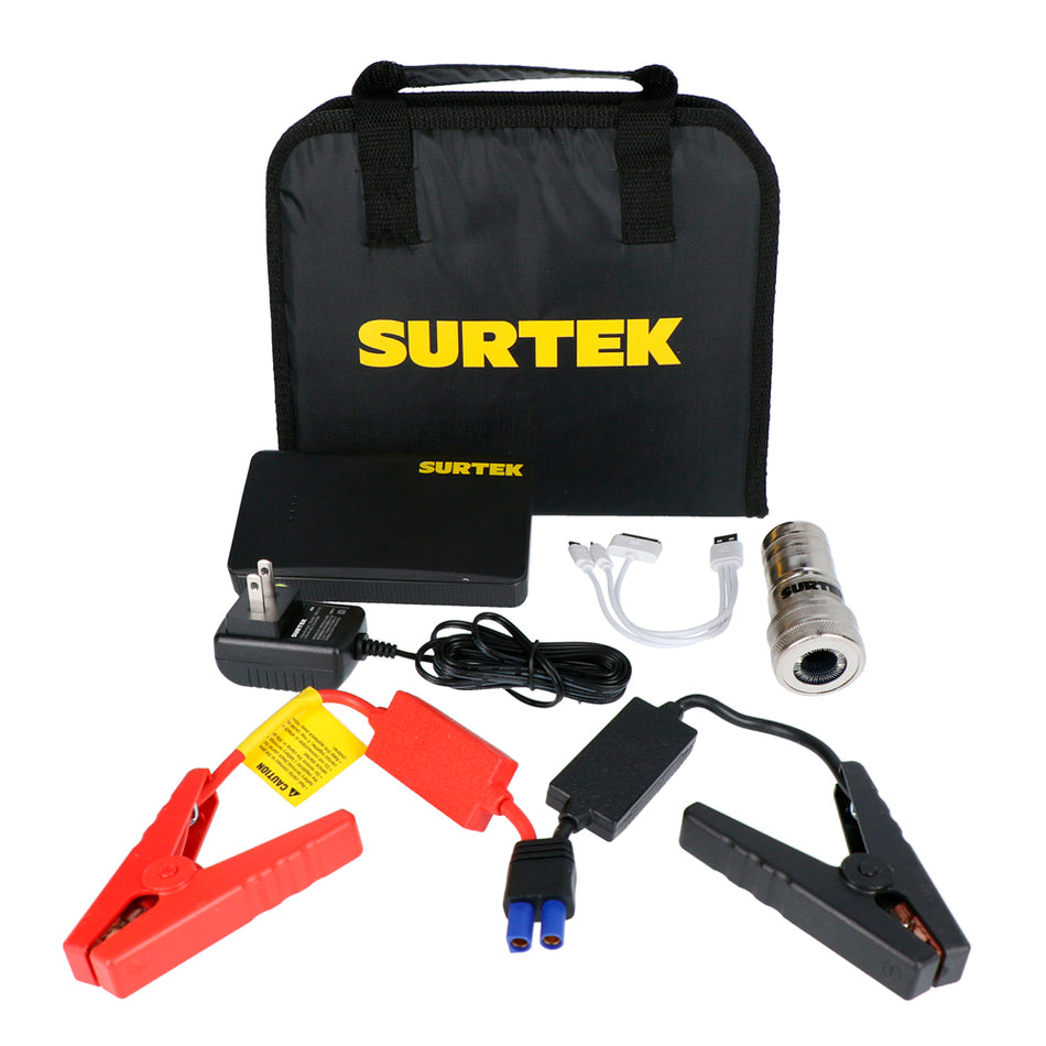 Juego de arrancador portátil de 1 puertos usb 6 mAh 3 piezas, con estuche multiusos Surtek JA3