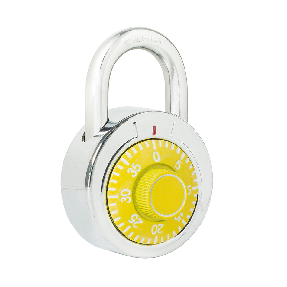 Candado de combinación de disco, amarillo, 50 mm Lock L26S50AMB